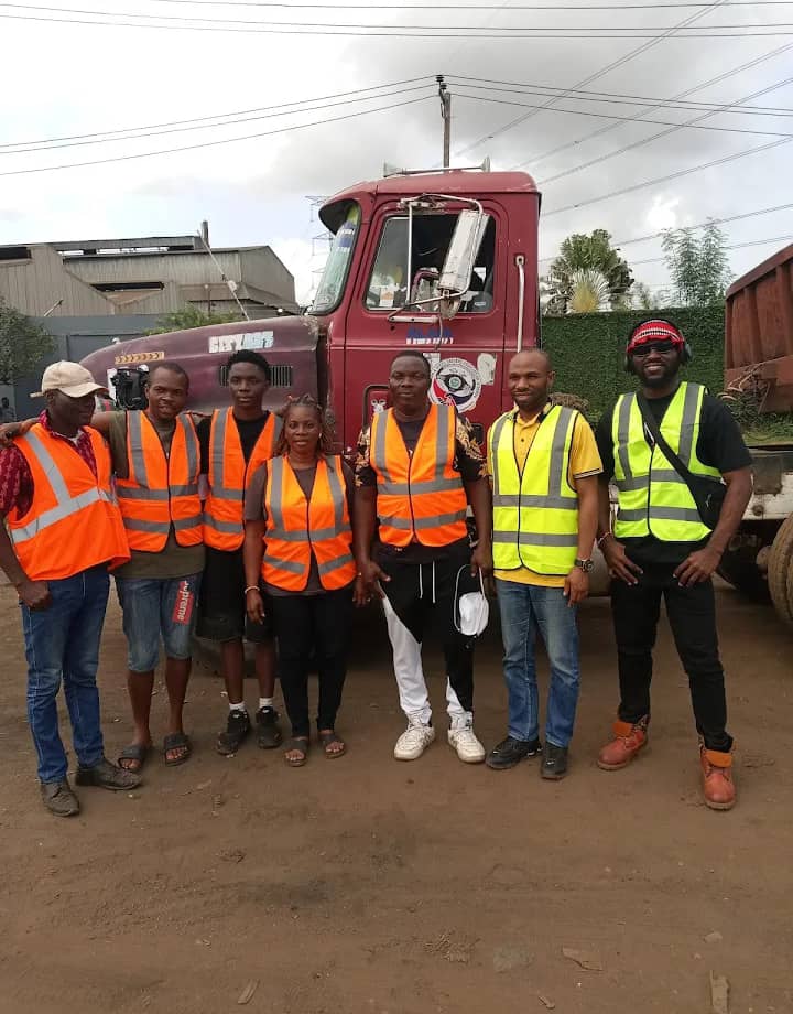 OMATH Truck Driving School team and graduates group photo Lagos